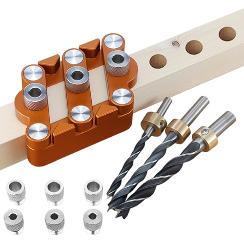 Holzbearbeitungszentrierhilfe, Lochzentrierer Für Holzverarbeitung, Handbohrer Zentrier Dübelung Vorrichtung Multifunktion Werkzeug für Erwachsene Anfänger von Generisch