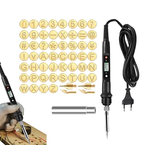 Holzbrennwerkzeug Set | Gravurstift Mit Buchstaben | Verstellbares Holzverbrennungsgerät | prof-Heißprägegerät Mit 80w Leistung, 180–500 °C Temperatur, Inkl. Buchstaben & Zahlen, Ideal Für Holzku Holzbrennwerkzeug Set | Gravurstift Mit Buchstaben | Verstellbares Holzverbrennungsgerät | prof-Heißprägegerät Mit 80w Leistung, 180–500 °C Temperatur, Inkl. Buchstaben & Zahlen, Ideal Für Holzku von Generisch