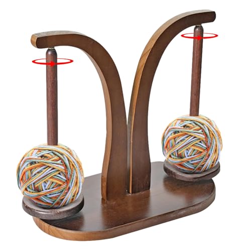 Holzfadenhalter, Spinnerfadenhalter, Magnetischer Pendelfadenspender, Häkelgarnhalter Mit Doppelter Zinke, Rotierendes Nähwerkzeug Aus Zum Stricken, Sticken Und Basteln von Generisch