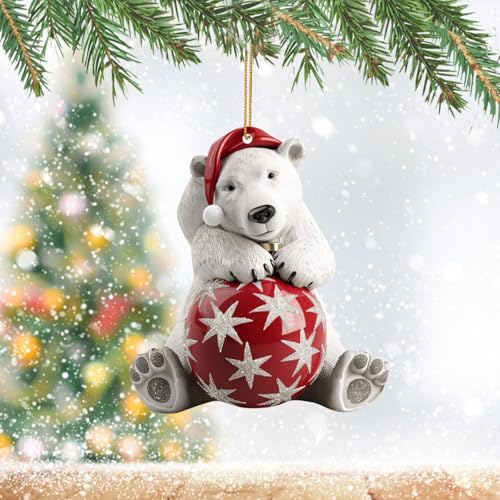 Holzfiguren Weihnachten Weihnachten Deko Weihnachtsbaum 180Cm Weihnachtsbär-Ornament, Flacher Acryl-Anhänger, Retro-Eisbär, Weihnachtsbaum-Ornament, Weihnachts-Mini-Ornament, hängende Dekoration, Holzfiguren Weihnachten Weihnachten Deko Weihnachtsbaum 180Cm Weihnachtsbär-Ornament, Flacher Acryl-Anhänger, Retro-Eisbär, Weihnachtsbaum-Ornament, Weihnachts-Mini-Ornament, hängende Dekoration, von Generisch