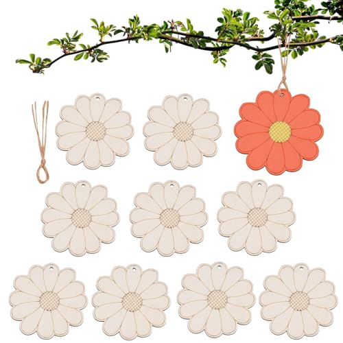 Holzhandwerk zum Bemalen, Bastel- und Malset aus Holz für Kinder,Verschiedene Formen für dekoratives Set, einzigartiges DIY-Zubehör, für die Fenster- und Türwand zu Hause von Generisch
