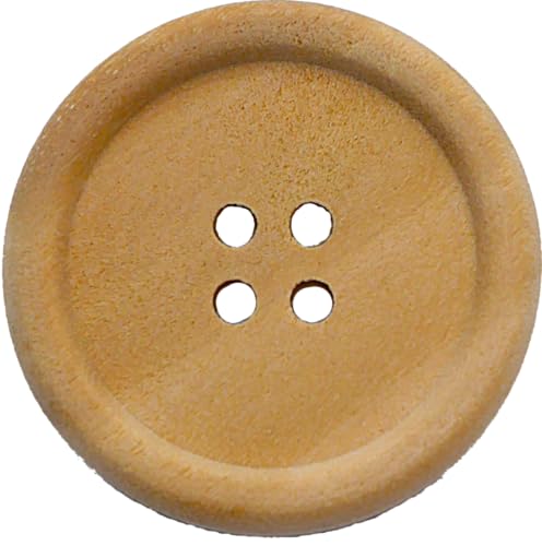 Holzknöpfe Natur beige und braun Klassik / 12, 15, 20, 23, 28, 35 mm/Set 6-24 Stk. Lüna Knöpfe (Beige, 28 mm (8 Stk.)) von Generisch