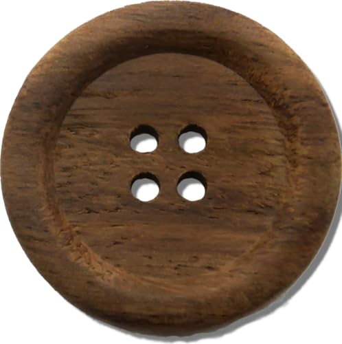 Holzknöpfe Natur beige und braun Klassik / 12, 15, 20, 23, 28, 35 mm/Set 6-24 Stk. Lüna Knöpfe (Braun, 35 mm (6 Stk.)) von Generisch