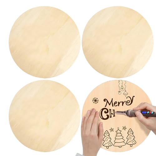 Holzkreise, runde Holzscheiben | 4 Stücke unvollendetes natürliches Holz runde Kreise,Rustikale handgefertigte Kunsthandwerk und Accessoires für Zuhause, Wandkunst, Malerei, Hochzeit Holzkreise, runde Holzscheiben | 4 Stücke unvollendetes natürliches Holz runde Kreise,Rustikale handgefertigte Kunsthandwerk und Accessoires für Zuhause, Wandkunst, Malerei, Hochzeit von Generisch