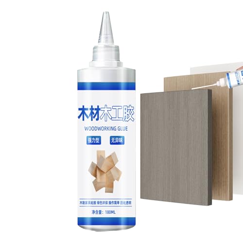 Holzleim Extra Stark | Holzkleber Wasserfest | Trocknender Holzleim | 180ml, transparente Aushärtung in 24h, starke Haftung, geruchlos, ideal für Möbelbau, Heimdekoration und Holzbearbeitung Holzleim Extra Stark | Holzkleber Wasserfest | Trocknender Holzleim | 180ml, transparente Aushärtung in 24h, starke Haftung, geruchlos, ideal für Möbelbau, Heimdekoration und Holzbearbeitung von Generisch