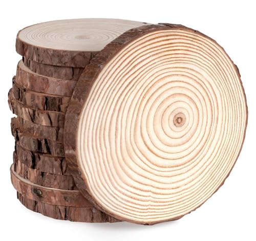 Holzscheiben 12 Stücke Set, 12-13cm, Runde Naturholz Baumscheiben ohne Loch, Holz-Scheiben Ca.10mm Dicke für DIY Handwerk Hochzeit Mittelstücke Weihnachten Dekoration Holzscheiben 12 Stücke Set, 12-13cm, Runde Naturholz Baumscheiben ohne Loch, Holz-Scheiben Ca.10mm Dicke für DIY Handwerk Hochzeit Mittelstücke Weihnachten Dekoration von Generisch