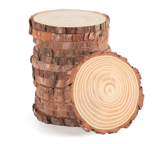 Holzscheiben 16 Stücke, 9-10cm Unbehandeltes Holz-Set Ohne Loch, Baumscheiben Rund zum Basteln, Runde Holzscheibe Untersetzer Holz Log, für Weihnachten Dekoration, DIY Handwerk Holzscheiben 16 Stücke, 9-10cm Unbehandeltes Holz-Set Ohne Loch, Baumscheiben Rund zum Basteln, Runde Holzscheibe Untersetzer Holz Log, für Weihnachten Dekoration, DIY Handwerk von Generisch
