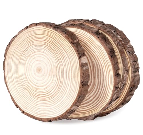 Holzscheiben ohne Loch 16-17cm, Unvollendete Holzkreise 8 Stück, Runde Holzstücke 1,5cm Dick, Große Baumscheiben für DIY-Basteleien von Generisch