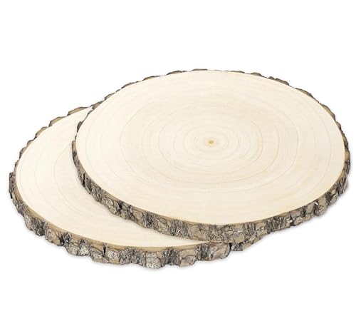 Holzscheiben ohne Loch 2 Stück Set, Holzplättchen Rund, 28-32cm, Naturholz Baumscheiben für DIY Basteln Haus Dekoration Hochzeiten Malen Holzscheiben ohne Loch 2 Stück Set, Holzplättchen Rund, 28-32cm, Naturholz Baumscheiben für DIY Basteln Haus Dekoration Hochzeiten Malen von Generisch