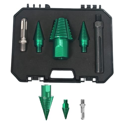 Holzsplitterbohrer - Elektrischer Hammerholz -Spaltkegel | Haushaltsholzsplitter | Hochleistungsbohrerschraubkegelfahrer | Abnehmbares Hacking -Werkzeug Für Hausreparaturaufgaben Möbelbaugruppe von Generisch