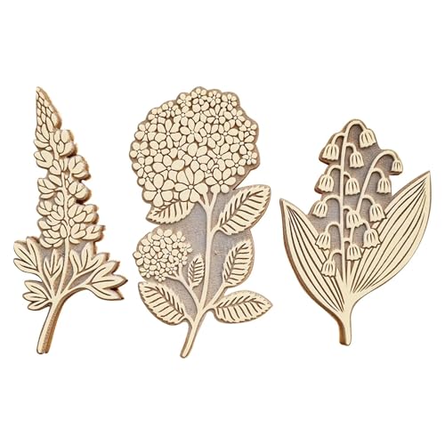 Holzstempel,Botanische Stempel - Vintage Pflanzenstempel,3 Stück Retro-Pflanzen-Blumensiegel, klare Musterstempel für Schreibwarenhandbuch, Kartenherstellung, Kartendekoration Holzstempel,Botanische Stempel - Vintage Pflanzenstempel,3 Stück Retro-Pflanzen-Blumensiegel, klare Musterstempel für Schreibwarenhandbuch, Kartenherstellung, Kartendekoration von Generisch