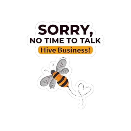 Honeybee Aufkleber – lustiger Bienen-Aufkleber für Natur-, Humor- und Insektenliebhaber (10,2 x 10,2 cm) von Generisch