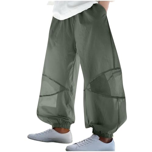 Hose für Kinder, Mädchen, Trekking, Sport, Spiele, schnelltrocknend, Netzstoff, Trainingsanzug, Reisen, Freizeit, Manschetten, Knöchel, Haremshose, Outdoor-Hose, elastisch, hohe Taille, Y2K Hose für Kinder, Mädchen, Trekking, Sport, Spiele, schnelltrocknend, Netzstoff, Trainingsanzug, Reisen, Freizeit, Manschetten, Knöchel, Haremshose, Outdoor-Hose, elastisch, hohe Taille, Y2K von Generisch