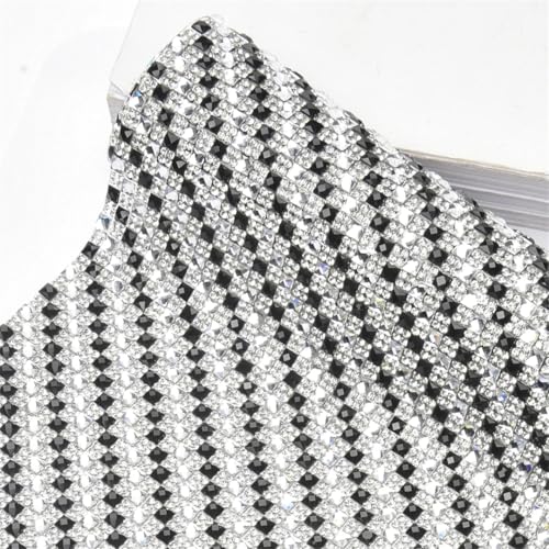 Hot-Fix-Kristallnetz-Strass-Applikation zum Anpassen von Kleidung, Schuhen und Hochzeitsaccessoires, 24 x 40 cm Hot-Fix-Kristallnetz-Strass-Applikation zum Anpassen von Kleidung, Schuhen und Hochzeitsaccessoires, 24 x 40 cm von Generisch