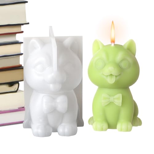 Hund Kerzenform | Epoxidharz Gießform - 3D Deko Ornament Gipsform Mit Gießwerkzeug Für Wohnaccessoires von Generisch