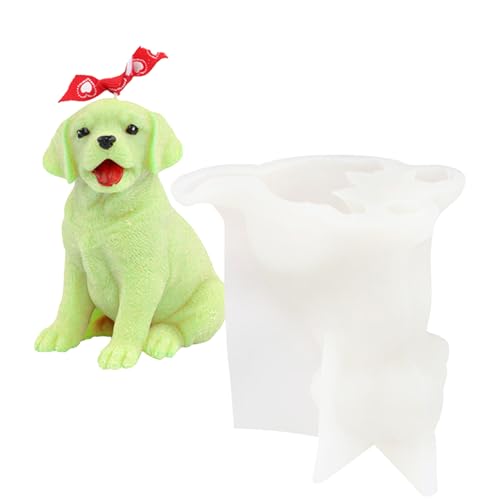 Hundeformen mit Kerzenherstellung - süße Welpe -Shapecast, Silikonformen mit Lebensmittelqualität | -40 ° C bis +230 ° C 3D -Seifenform, Kerzenherstellung, Harzornamente, Gipsfahrzeug, weiche Töpferfo von Generisch