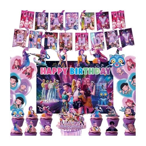 Huntrix Geburtstags Deko Huntrix Merch Mädchen Junge Huntr/X Dekorationen Happy Birthday Kuchen Topper Cupcake Toppers Banner Dekoration Party Dekorationen Festliche für Kindergeburtstag Fans Huntrix Geburtstags Deko Huntrix Merch Mädchen Junge Huntr/X Dekorationen Happy Birthday Kuchen Topper Cupcake Toppers Banner Dekoration Party Dekorationen Festliche für Kindergeburtstag Fans von Generisch