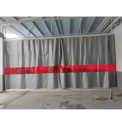 Industrielle Schweißvorhänge, silikonbeschichtetes Fiberglas schwer entflammbar, mit Sichtfenstern für Werkstattsicherheit Industrielle Schweißvorhänge, silikonbeschichtetes Fiberglas schwer entflammbar, mit Sichtfenstern für Werkstattsicherheit von Generisch