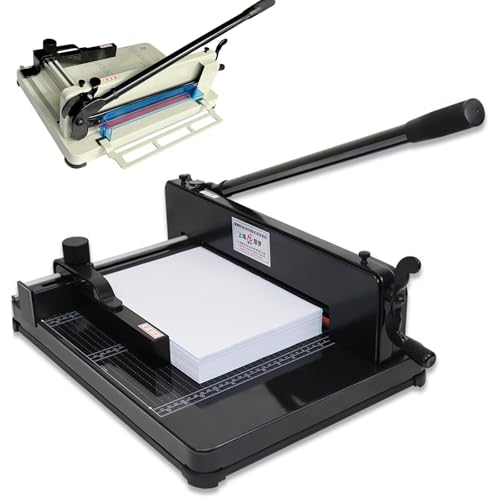 Industrieller Schneidemaschine, Papierschneider, manueller A4-Trimmer mit automatischer Klingenverriegelung & Klemme, strapazierfähig für Leder, PVC, Vliesstoff, ideal für Büro, Handwerk, Druck von Generisch