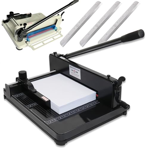 Industrieller Schneidemaschine mit Sicherheitsschutz und Klingenverriegelung, schneidet effizient bis zu 400 Blatt, ideal für Karton und Laminierbögen Industrieller Schneidemaschine mit Sicherheitsschutz und Klingenverriegelung, schneidet effizient bis zu 400 Blatt, ideal für Karton und Laminierbögen von Generisch
