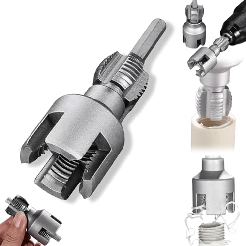 Integriertes internes und externes Rohrgewindewerkzeug, Rohrgewinde-Schneidwerkzeug, 2025 verbesserte elektrische Bohrmaschine, kompatibles PVC-Rohreinfädler-Set, 1,27 cm, 1,9 cm Rohreinfädelwerkzeug von Generisch