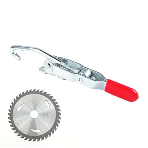 J-Haken-Schubladenriegel, Knebelverschluss - Action-Kniehebelspanner | Rutschfeste, multifunktionale 170-kg-Haltekapazität, schlagfeste, schnell haltende J-Hakenklemme für Tischplatten, Sägeschneider J-Haken-Schubladenriegel, Knebelverschluss - Action-Kniehebelspanner | Rutschfeste, multifunktionale 170-kg-Haltekapazität, schlagfeste, schnell haltende J-Hakenklemme für Tischplatten, Sägeschneider von Generisch