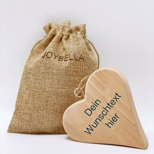 JOYBELLA Holzherz mit Gravur – Personalisiertes Geschenk für jeden Anlass – Wunschtext bis 30 Zeichen – Deko, Anhänger oder Tischdeko aus Buchenholz JOYBELLA Holzherz mit Gravur – Personalisiertes Geschenk für jeden Anlass – Wunschtext bis 30 Zeichen – Deko, Anhänger oder Tischdeko aus Buchenholz von Generisch