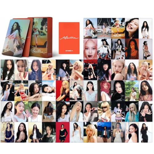 Jennie Fotokarten 55Pcs Mantra Laser Postkarten neues Album Ruby Foto karten von Generisch