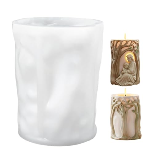 Jesus Kerzen Form,Religiöse Formen | Silikon Handwerk Form mit einfacher Entformung für Kerzenwachs Schokolade Harz Gips Fondant Seife Gips - Weihnachtsdekoration Bastelprojekte von Generisch