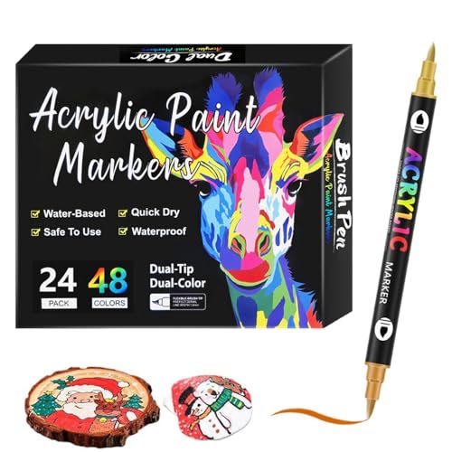 KINDER DOPPELTE END END - Feine & breite Spitze Lackstifte | Journaling-Marker, Kunstmarker Für Erwachsene Kinder Acrylfarben Zeichenzeichnungen Für Künstler Zubehör KINDER DOPPELTE END END - Feine & breite Spitze Lackstifte | Journaling-Marker, Kunstmarker Für Erwachsene Kinder Acrylfarben Zeichenzeichnungen Für Künstler Zubehör von Generisch