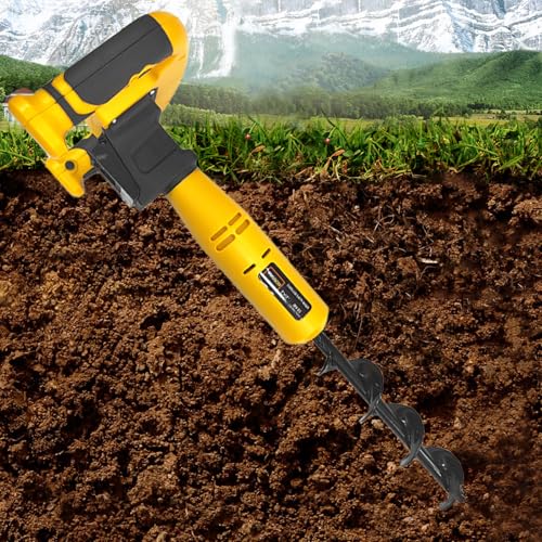 Kabelloser elektrischer Pfostenlochbagger, Spiralbohrer für einfache Zauninstallation und Gartenarbeit von Generisch