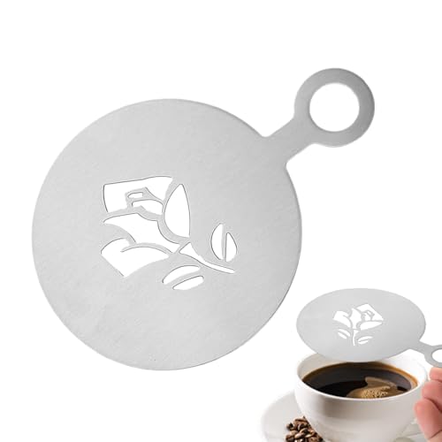 Kaffee-Schablonen, Milchkaffee-Vorlage, Kunst, 12 cm, Cappuccino-Vorlage, Kaffee-Werkzeuge, wiederverwendbare Kaffee-Formen zum Dekorieren von Generisch