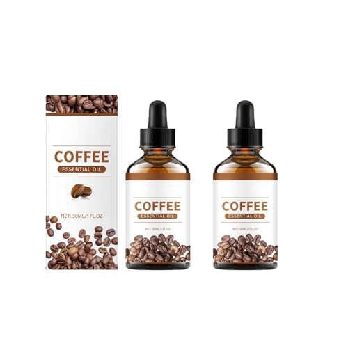 Kaffeeöl,Kaffeeöl Gegen Falten,Bio-Gesichtsserum Mit Kaffee-Öl,Ätherisches Kaffeeöl Natürliches Organisches Kaffeeöl Für Haut Körper Haarpflege,Kaffee -Duftöl,Kaffee-Körper-Feuchtigkeitsöl,30Ml(2Pc) von Generisch