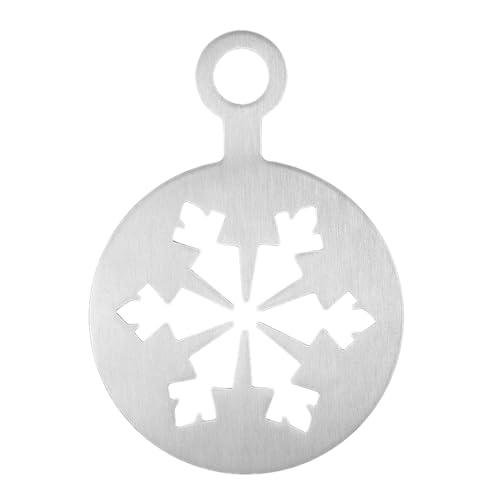 Kaffeeschablonen – Edelstahl 12cm Latte Stencil, Wiederverwendbare Kaffee-Schablonen | 4 Verschiedene Muster Mit Schneeflocke, Rose Und Herz, Ideal Für Kaffeekunst Und Dekorative Latte Art Zuhause Und Kaffeeschablonen – Edelstahl 12cm Latte Stencil, Wiederverwendbare Kaffee-Schablonen | 4 Verschiedene Muster Mit Schneeflocke, Rose Und Herz, Ideal Für Kaffeekunst Und Dekorative Latte Art Zuhause Und von Generisch