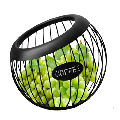 Kaffeeschoten Organizer - Hof -Kapazitäts -Arbeitsplatten -Pod -Halter | Metall-Aufbewahrungskorb für Kaffeestation, Küchenthekezubehör, Display-Rack, kompakte Kaffee-Bar-Organisator für Zuhause von Generisch