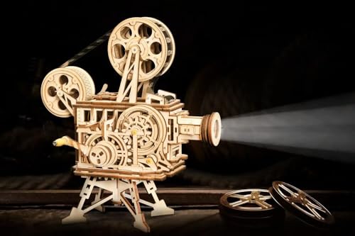 Kamera mit Film mit Kurbelantrieb 183 Teile Holzbausatz Modellbausatz Puzzle Bausatz Holz 3D von Generisch