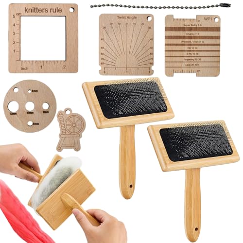 Kardierbürsten für Wolle, Handkardier für Wolle - Wolldeckenkamm-Set | Handkardierer für Wollhandwerk, Nadelfilzpinsel mit Holzgriff, Wollmischkamm-Set Kardierbürsten für Wolle, Handkardier für Wolle - Wolldeckenkamm-Set | Handkardierer für Wollhandwerk, Nadelfilzpinsel mit Holzgriff, Wollmischkamm-Set von Generisch