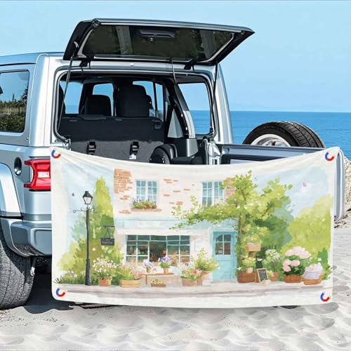 Karikatur Strandtuch Mikrofaser - 200 x 90 cm, Aquarell Haus Blume Pflanze Magnetisches Badetuch für Strand Außenbereich, Sandfrei & Schnelltrocknend Strandhandtuch Handtuch mit Magnetverschluss Karikatur Strandtuch Mikrofaser - 200 x 90 cm, Aquarell Haus Blume Pflanze Magnetisches Badetuch für Strand Außenbereich, Sandfrei & Schnelltrocknend Strandhandtuch Handtuch mit Magnetverschluss von Generisch