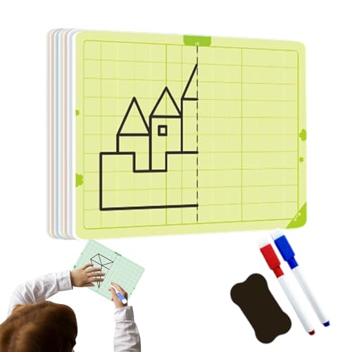 Karte zum symmetrischen Zeichnen mit Gittermuster, Symmetrie Zeichenbrett Mit Gittermuster, Pädagogisches STEM Kunst Aktivitätenset Zur Feinmotorik Entwicklung Für Zuhause Kindergarten Karte zum symmetrischen Zeichnen mit Gittermuster, Symmetrie Zeichenbrett Mit Gittermuster, Pädagogisches STEM Kunst Aktivitätenset Zur Feinmotorik Entwicklung Für Zuhause Kindergarten von Generisch
