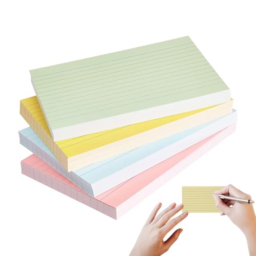 Karteikarten, 4 Lernkarten, linierter Karton, Papierblock für Unterricht, Prüfungsvorbereitung, Klassenzimmer, Journaling, Planung, Brainstorming Karteikarten, 4 Lernkarten, linierter Karton, Papierblock für Unterricht, Prüfungsvorbereitung, Klassenzimmer, Journaling, Planung, Brainstorming von Generisch
