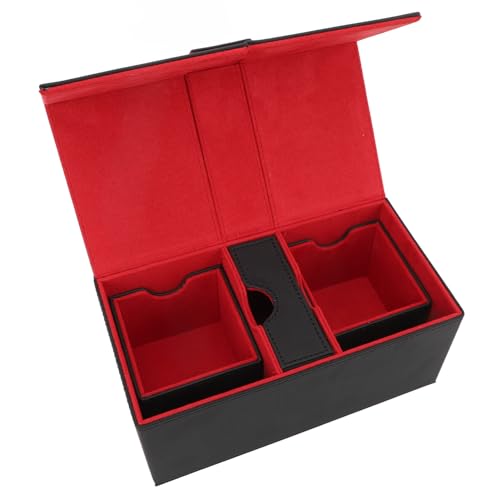 Kartendeckbox mit Magnetverschluss - Große Kapazität mit 3 Schubladen für über 200 Karten, kompatibel mit verschiedenen Sportkarten von Generisch