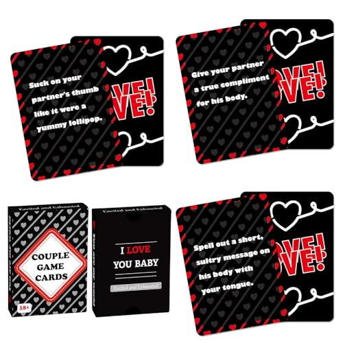 Kartenspiel für Paare, Date-Nacht-Spiele, 8,9 x 6,6 cm, leicht zu verstehen und kompakt, interaktive Karten für Paare, unterhaltsames, ansprechendes Deck und romantische Nächte Kartenspiel für Paare, Date-Nacht-Spiele, 8,9 x 6,6 cm, leicht zu verstehen und kompakt, interaktive Karten für Paare, unterhaltsames, ansprechendes Deck und romantische Nächte von Generisch