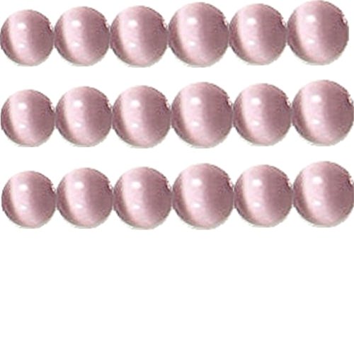 Katzenaugen-Perlenstränge, 10 mm, 8 mm und 6 mm, Klasse A, Faseroptik, 32 Farben zur Auswahl (6 mm, Lavendel) von Generisch