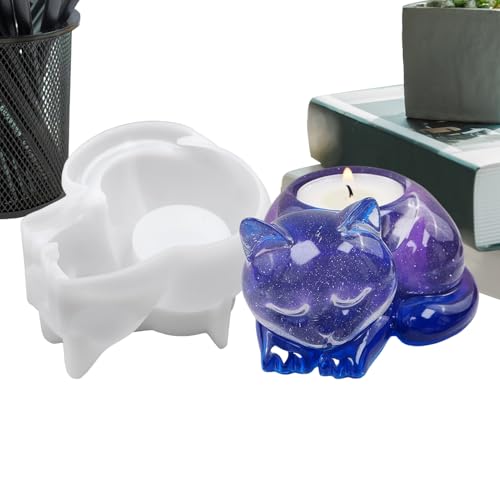Katzenförmige Silikon Kerzenformen | Konkreter Kerzenhalter Silikon Kerzenständer Form - Katzenförmige Flexible Modelliermasse Form Für Zuhause Deko Fest- Und Hochzeitsdekoration Katzenförmige Silikon Kerzenformen | Konkreter Kerzenhalter Silikon Kerzenständer Form - Katzenförmige Flexible Modelliermasse Form Für Zuhause Deko Fest- Und Hochzeitsdekoration von Generisch