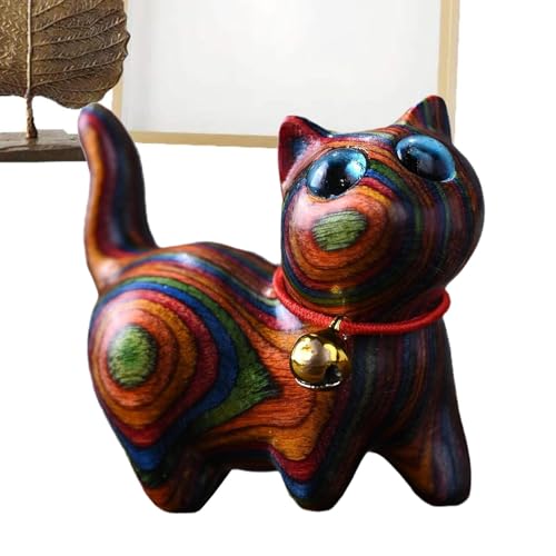 Katzenornamente aus, holzgeschnitzte Katzenfiguren | Geschnitzte Katzen-Holzfiguren | Niedliche hölzerne Katzenstatue als Schreibtischdekoration für Tisch, Schlafzimmer, Wohnzimmer Katzenornamente aus, holzgeschnitzte Katzenfiguren | Geschnitzte Katzen-Holzfiguren | Niedliche hölzerne Katzenstatue als Schreibtischdekoration für Tisch, Schlafzimmer, Wohnzimmer von Generisch