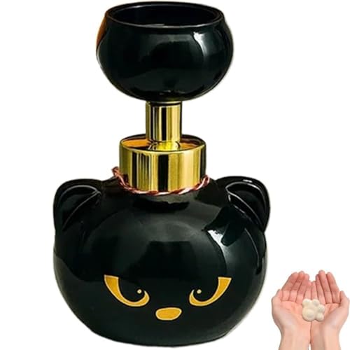 Katzenpfoten-Seifenspender,Katzenpfotenabdruck-Seife,automatischer Seifenspender mit gruseligen Katzenpfotenabdrücken und schwarzer Katzenpfoten-Druckpresse,Pawprint – Halloween Edition (1pcs) von Generisch