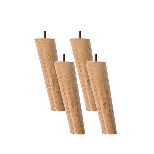 Kegelförmige Ersatzbeine aus Holz, Möbelfüße mit rutschfesten Matten für Kommode & Couchtisch, einfache M8-Schraubenmontage von Generisch