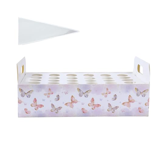 Kegelhalter – 30 Löcher, Kegelbeutelhalter, Leckerli-Box, 35 transparente Beutel enthalten, Lebensmittel-Servierlösung für Veranstaltungen, Feiern, Snacks, Popcorn-Süßigkeiten, Marshmallows Kegelhalter – 30 Löcher, Kegelbeutelhalter, Leckerli-Box, 35 transparente Beutel enthalten, Lebensmittel-Servierlösung für Veranstaltungen, Feiern, Snacks, Popcorn-Süßigkeiten, Marshmallows von Generisch