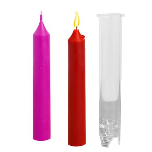 Kegelkerzenform – lange Wachsform, Dinner-Stick-Form, schlanker Kerzenformer, Gießform mit, ideal für handgefertigte Duftkerzen und elegante Tischdekorationsprojekte (PC) von Generisch