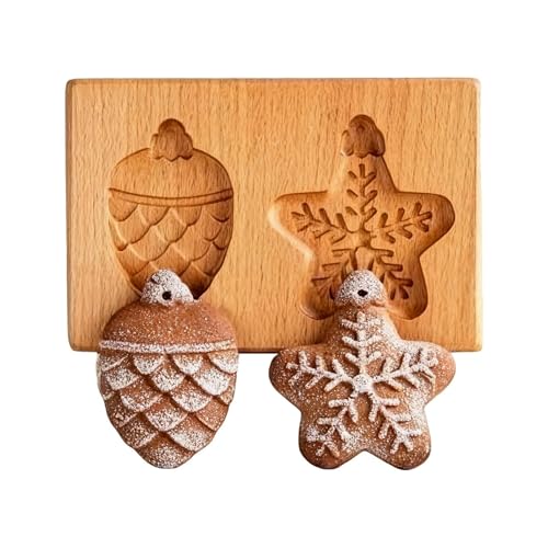 Keksformen Aus Holz Holz Keksformen Plätzchenformen, Pressstempel Formen Backformen Deko Hochzeit, Party, Halloween, Weihnachten von Generisch
